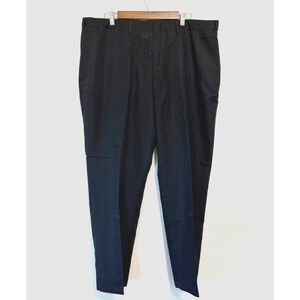 Haggar Men's Pants Black Label Navy Color Size 42x30 Chino Dress Pants Business